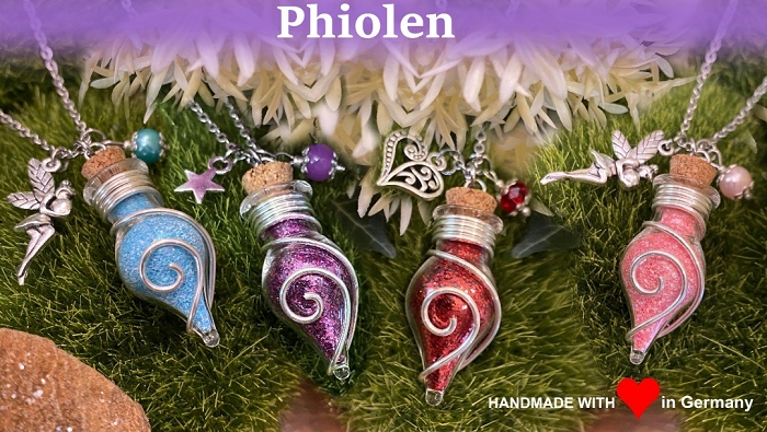 Phiolen - Halsketten - Glücksbringer Ketten für Damen Mädchen kaufen - Online Shop
