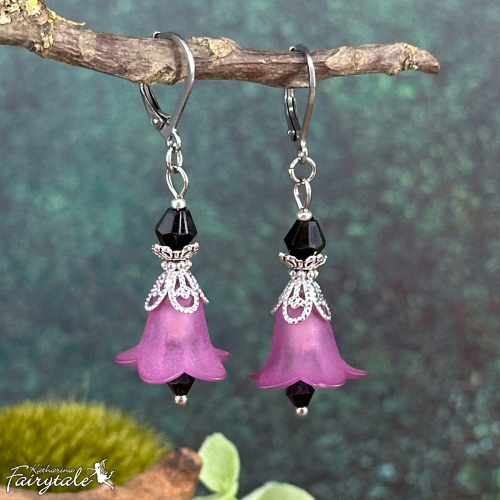 Ohrschmuck ohrhänger Schwarz Violett